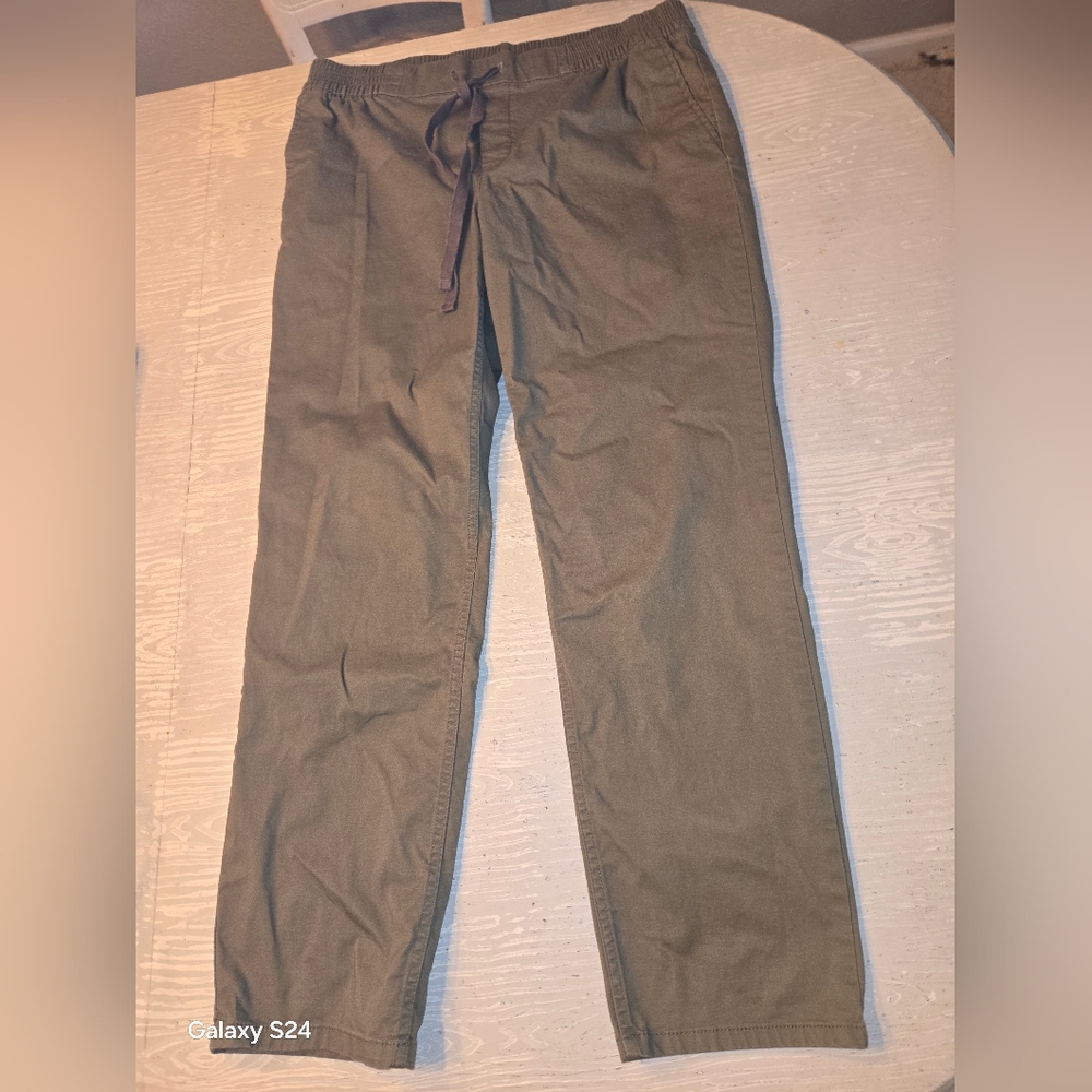 Womens Sz 8 Old Navy Drawstring Pants Olive